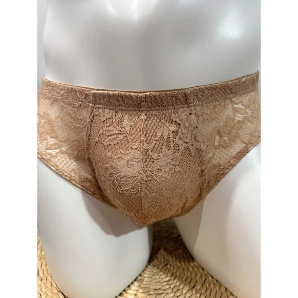 Cosabella Never Say Never Men's Comfort Micro Brief Lace Underwear Nude  M